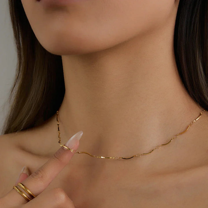 Gold-Tone Linked Chain Necklace for Women