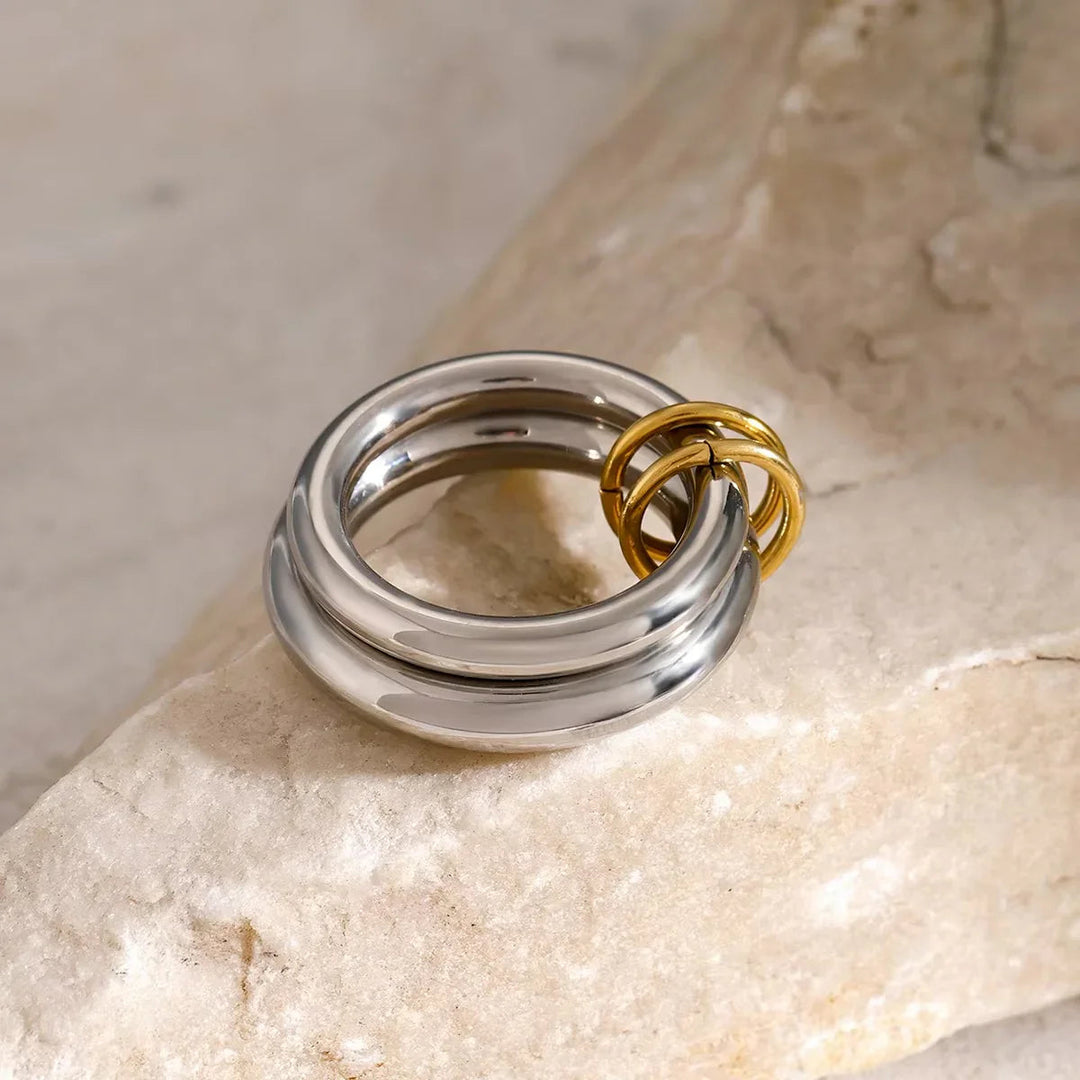 Gold-Plated Stackable Ring for Women