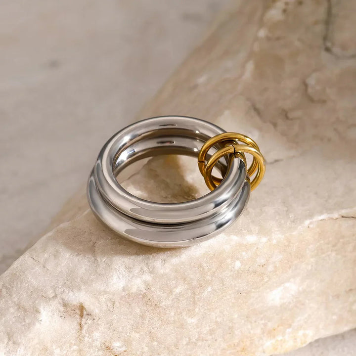 Gold-Plated Stackable Ring for Women
