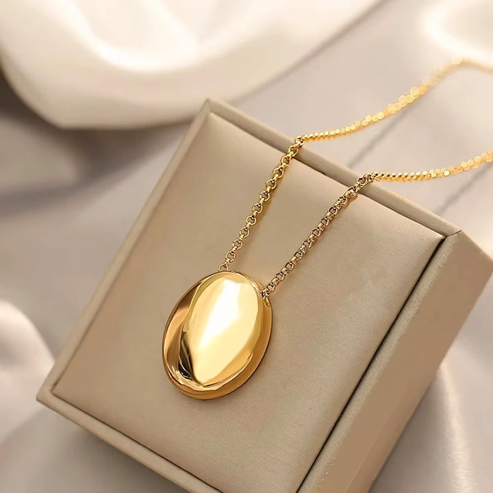 Gold-Plated CZ Dome Necklace for Women