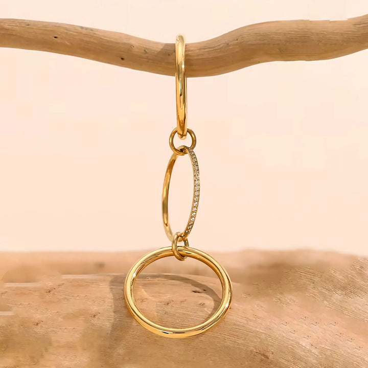 Gold-Plated CZ Stackable Ring Set