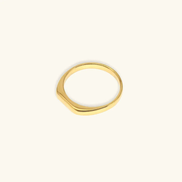 Gold-Plated Geometric Band Ring Women