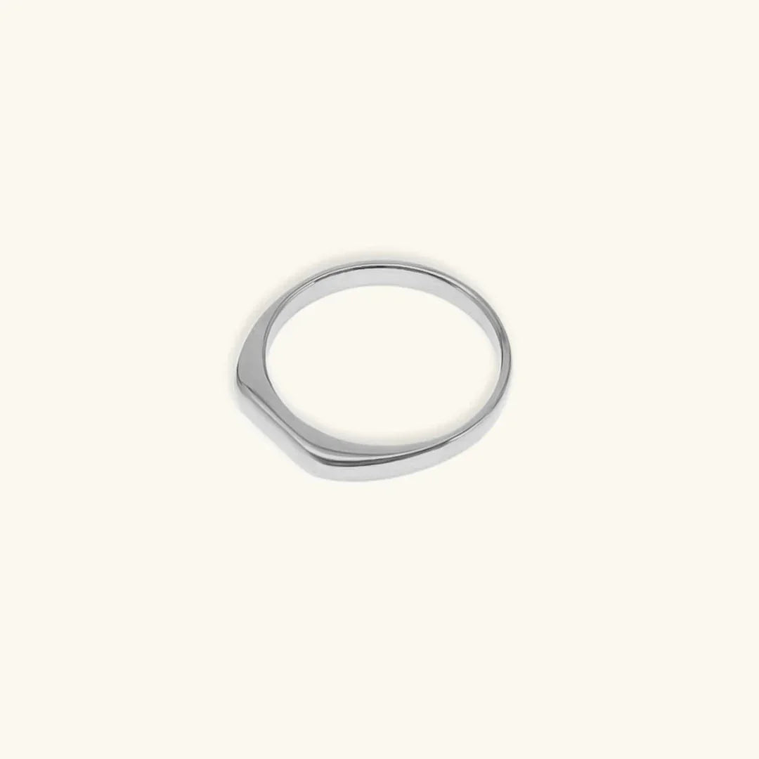 Gold-Plated Geometric Band Ring Women