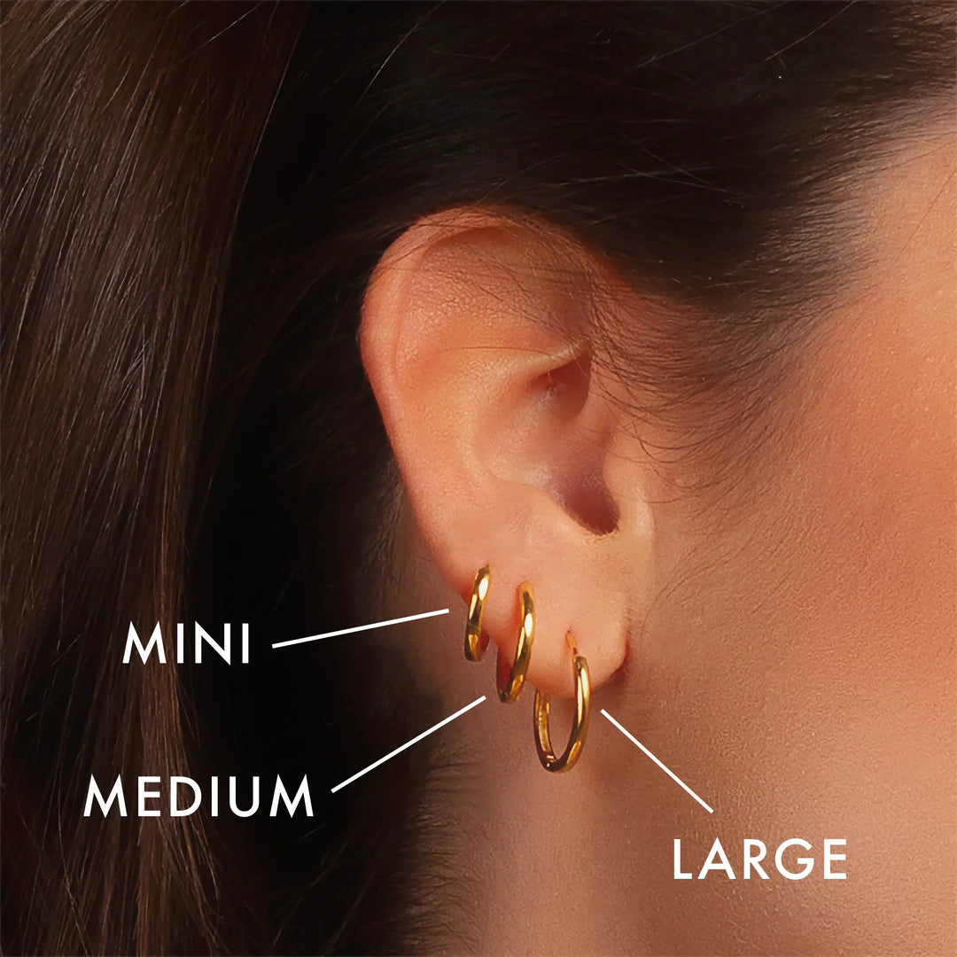 Gold-Plated Classic Huggie Hoop Earrings