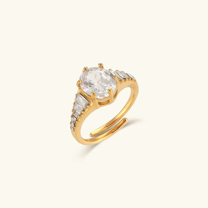 Gold-Plated Diamond Ring For Women