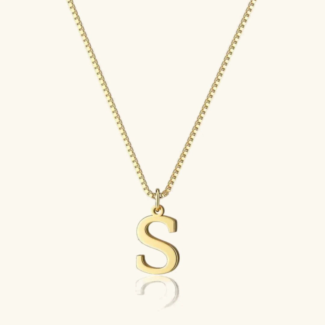 Gold-Tone Letter Initial Pendant Necklace