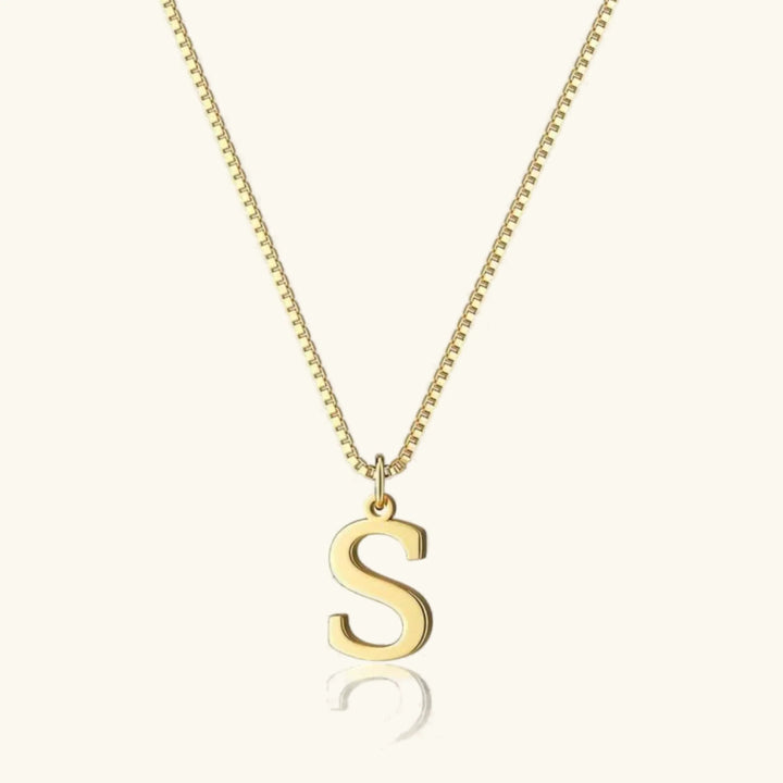 Gold-Tone Letter Initial Pendant Necklace