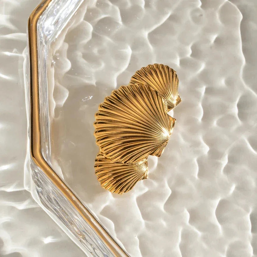 Gold-Plated Sea Shell Hair Clip