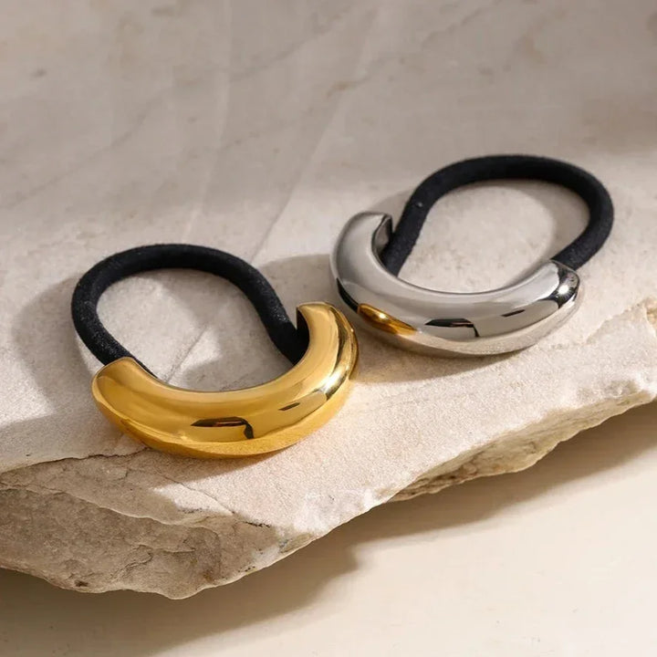 Gold-Plated Glossy Arch Pony Cuff