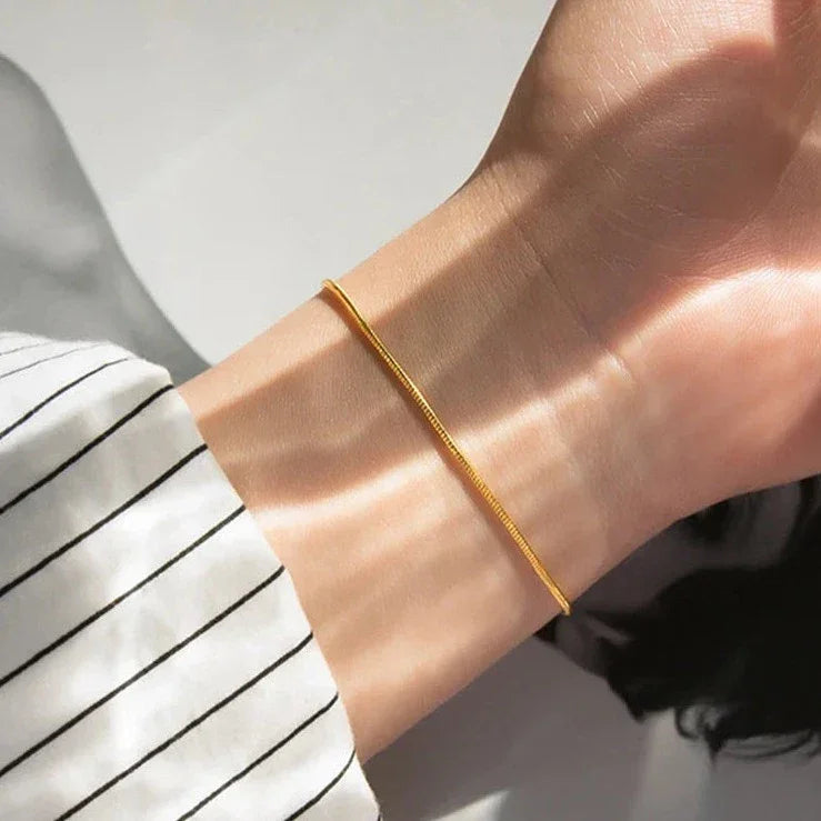 Gold-Plated Snake Chain Bracelet