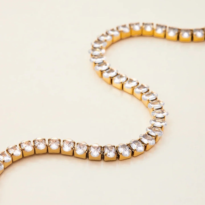 Gold Plated Cubic Zirconia Tennis Bracelet for Women