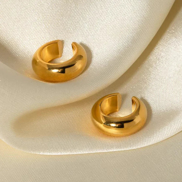 Gold Plated Cubic Zirconia Hoop Earrings 3 Piece Set