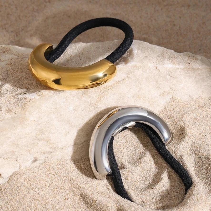 Gold-Plated Glossy Arch Pony Cuff