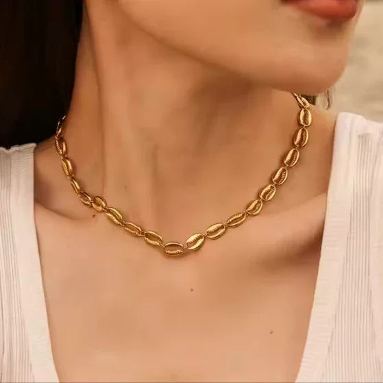 Gold-Plated Pacifica Seashell Necklace