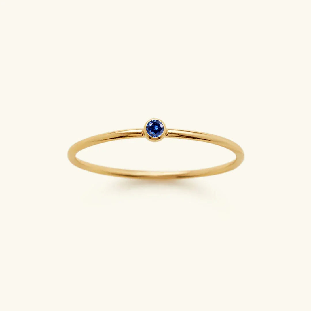 Gold-Plated Crystal Stackable Ring for Women