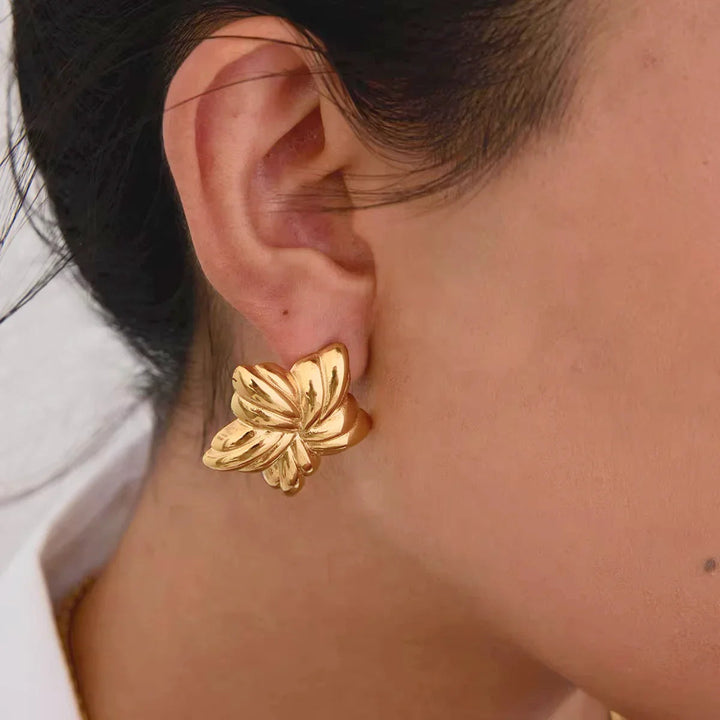 Gold-Plated Star Stud Earrings for Women