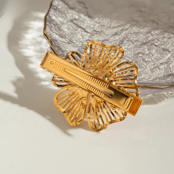Gold-Plated Pearl Hair Clip