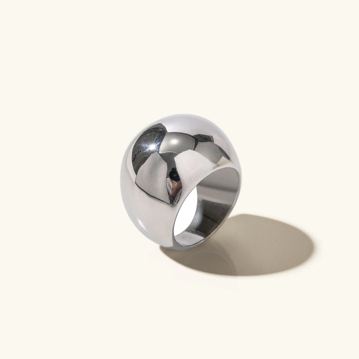 Gold-Plated Dome Statement Ring for Women