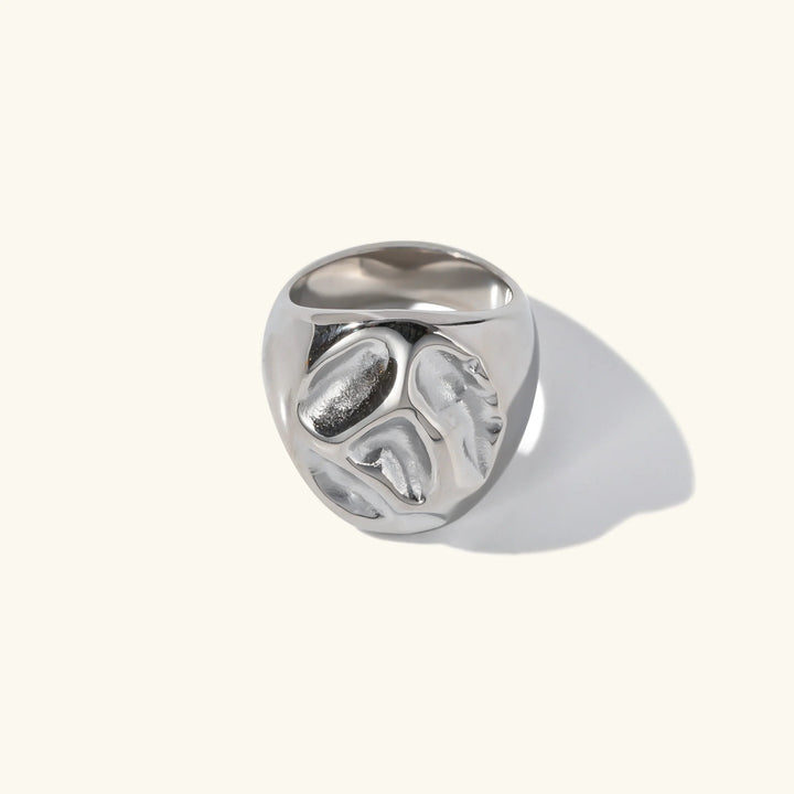 Gold-Plated Irregular Statement Ring for Women