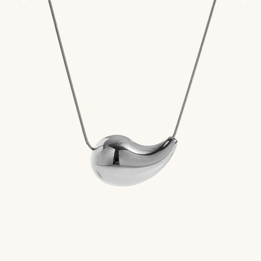 Gold-Plated Teardrop Necklace with Stainless Steel