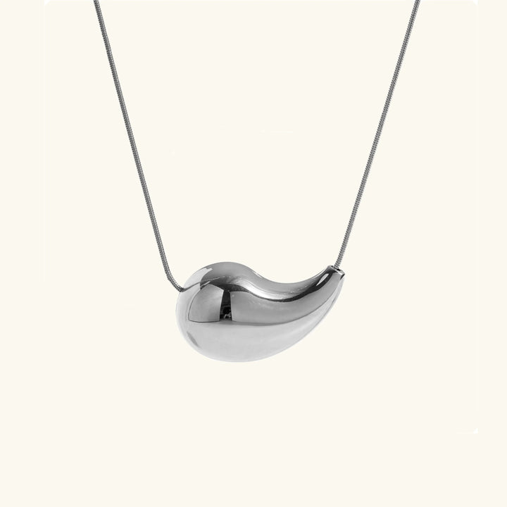 Gold-Plated Teardrop Necklace with Stainless Steel