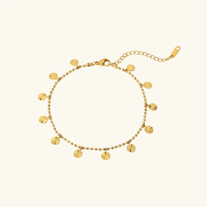 Gold-Plated Anklet with Petal Design for Every Occasion