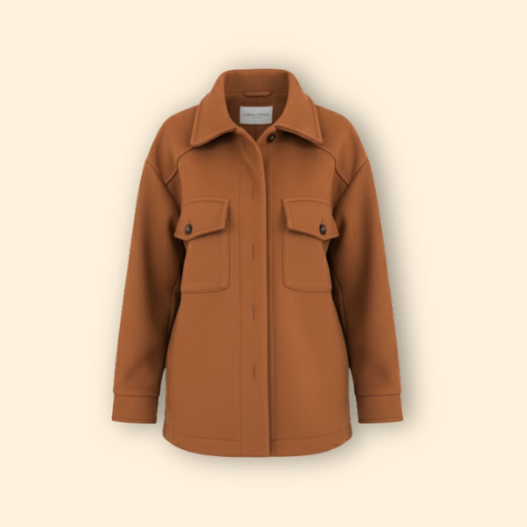 Structured Button Women’s Coat