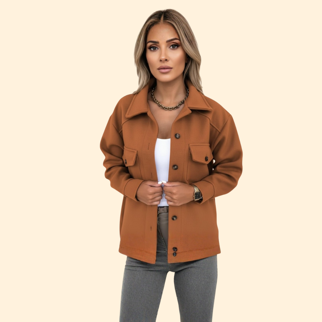 Structured Button Women’s Coat