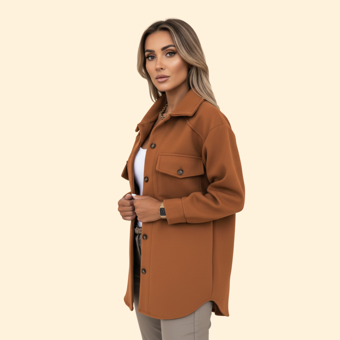 Structured Button Women’s Coat