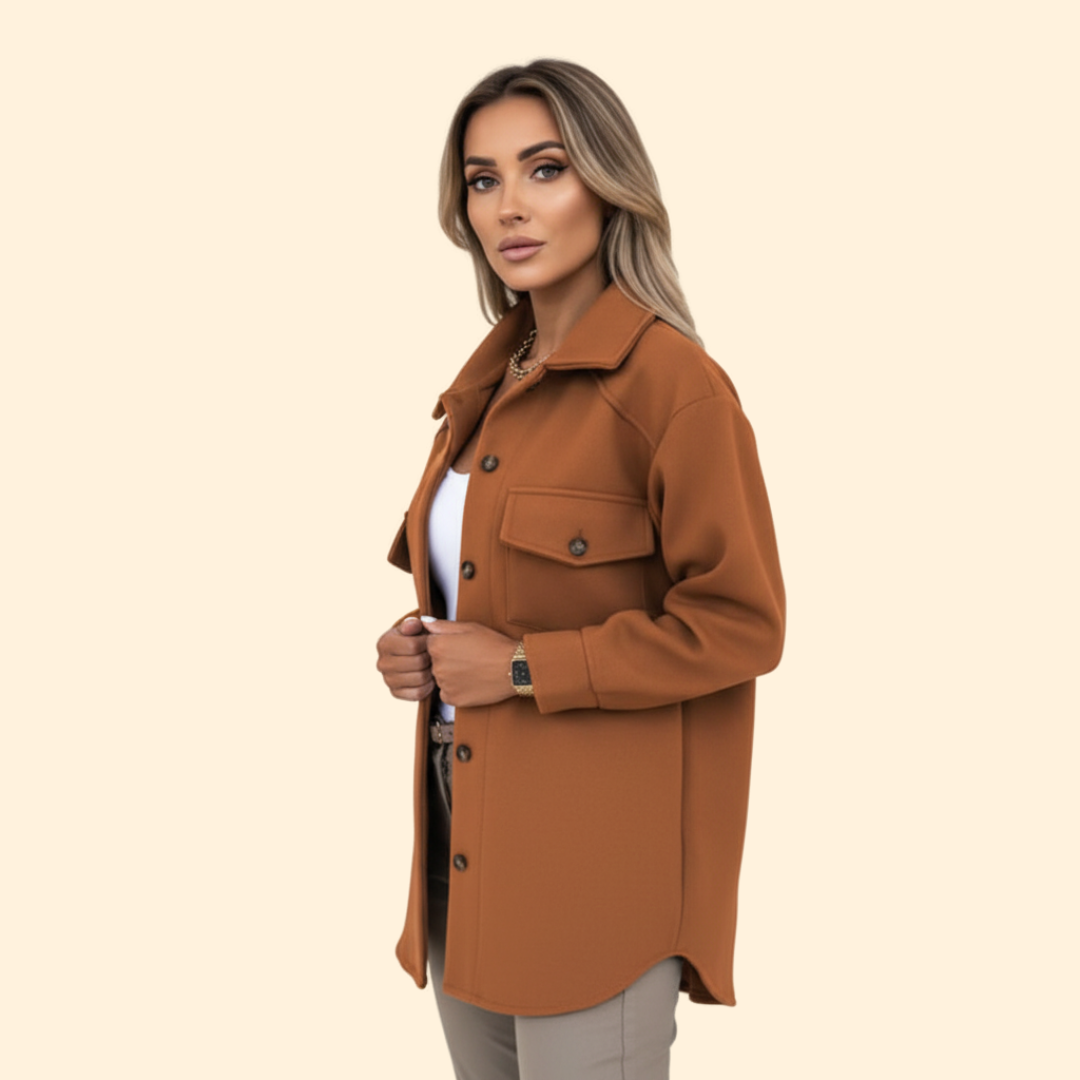 Structured Button Women’s Coat