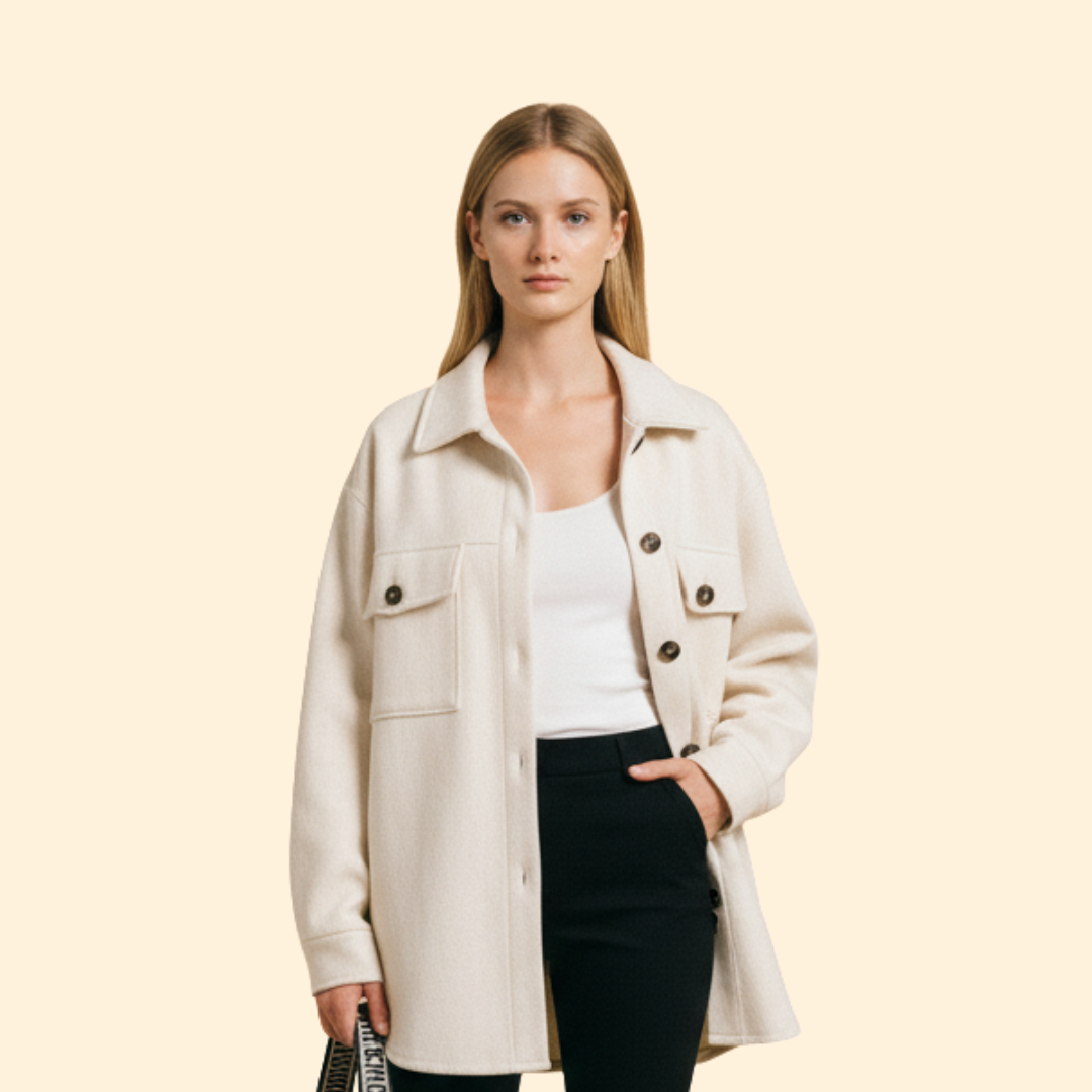 Structured Button Women’s Coat