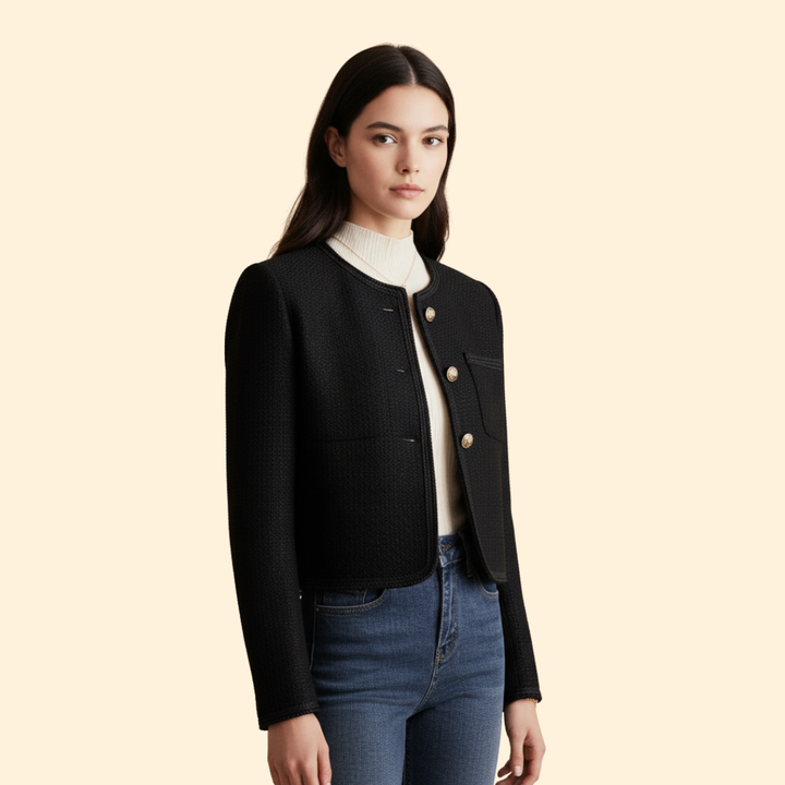 Structured Round Neck Blazer