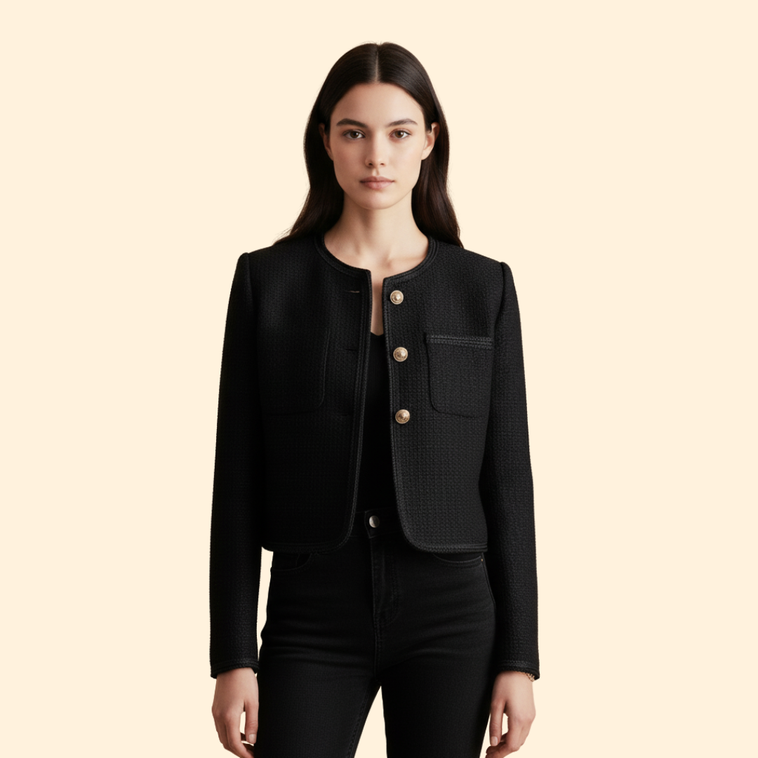 Structured Round Neck Blazer