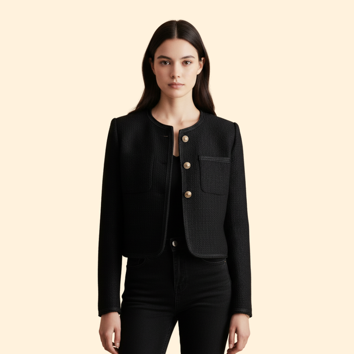 Structured Round Neck Blazer