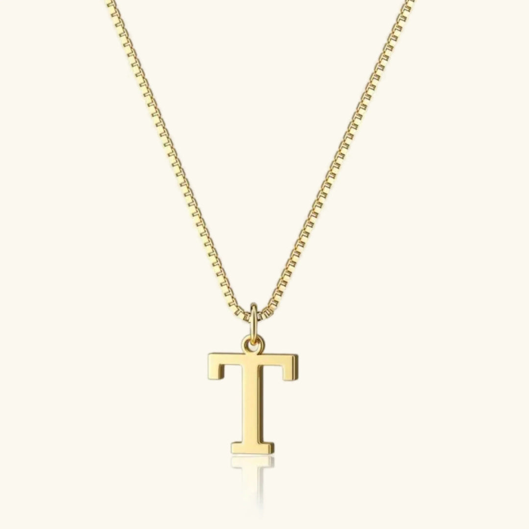Gold-Tone Letter Initial Pendant Necklace