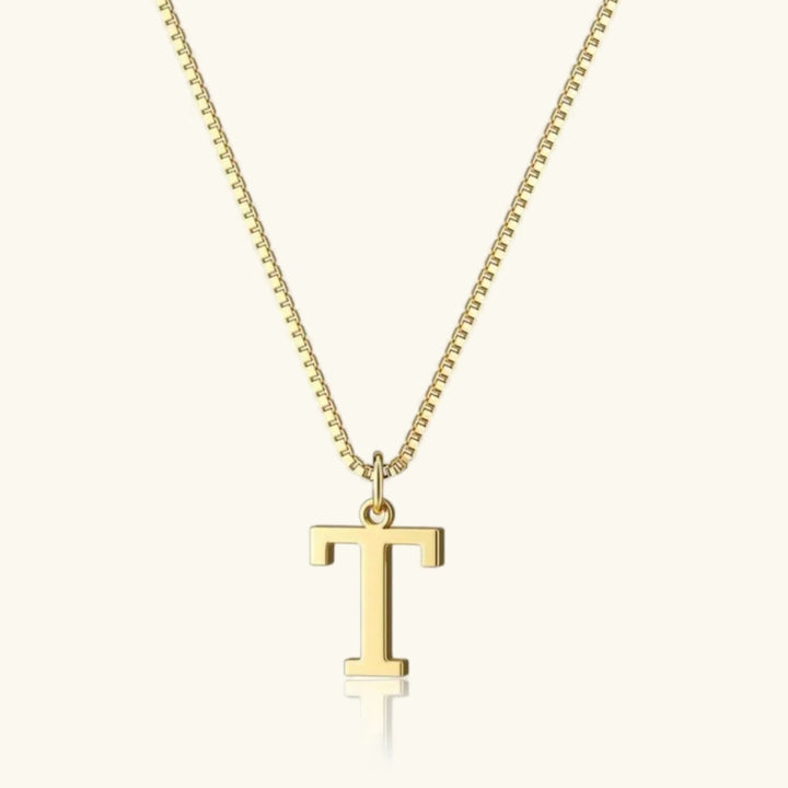 Gold-Tone Letter Initial Pendant Necklace