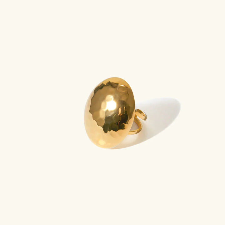 Gold-Plated Chunky Dome Ring Perfect for A Bold Statement