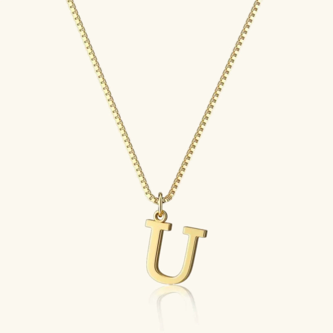 Gold-Tone Letter Initial Pendant Necklace