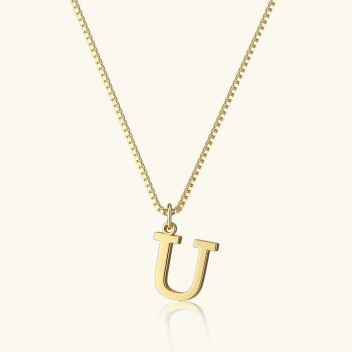 Gold-Tone Letter Initial Pendant Necklace