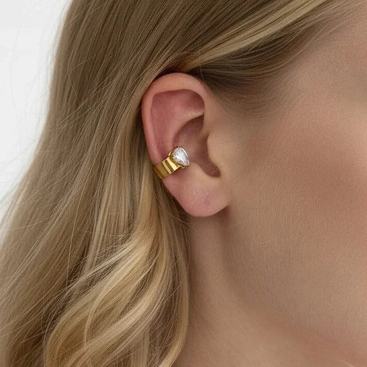 Gold-Plated Cubic Zirconia Drop Earrings Set for Women