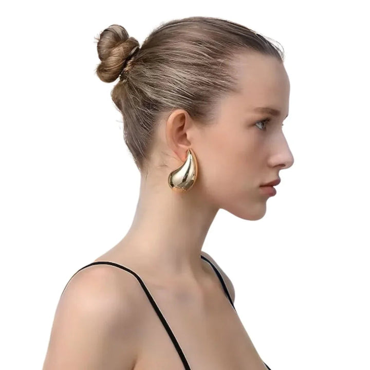 Gold-Plated Teardrop Earrings For Women