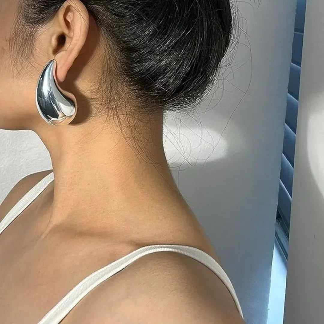 Gold-Plated Teardrop Earrings For Women