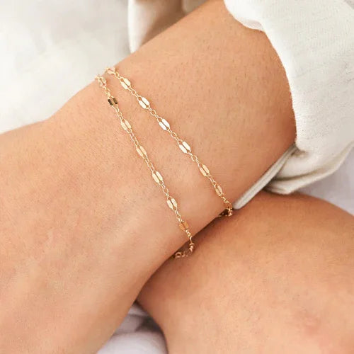 Gold-Plated Delicate Chain Bracelet for Women