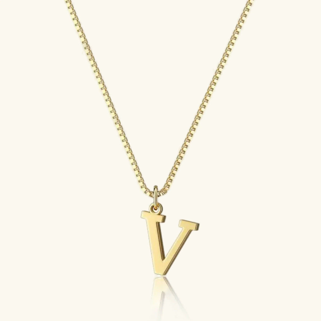 Gold-Tone Letter Initial Pendant Necklace