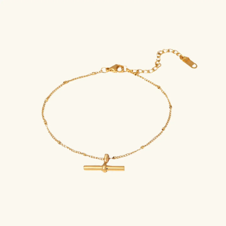 Gold-Plated Anklet with Delicate Chain Elegant and Timeless