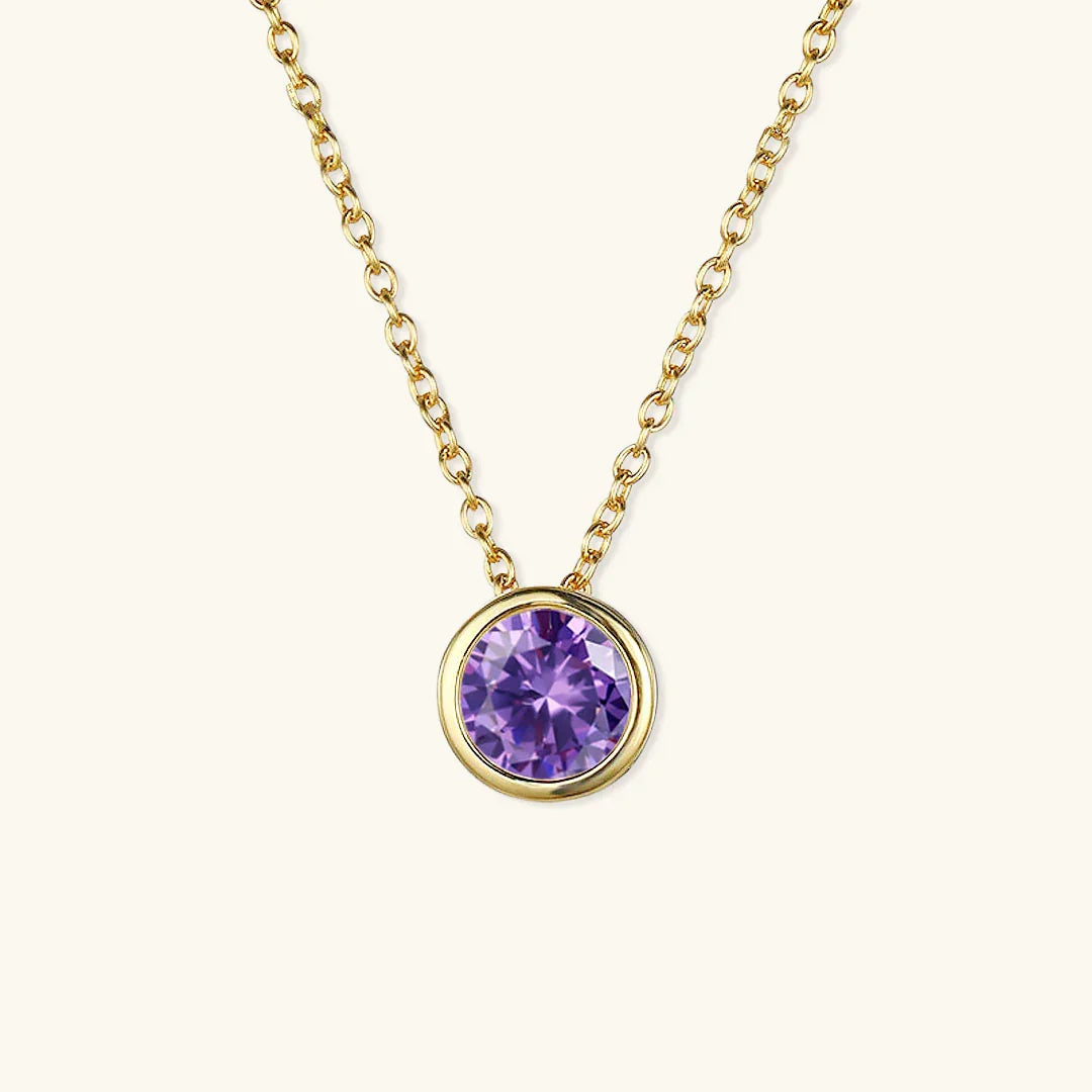 Gold-Plated Crystal Pendant Necklace Jewelry Set