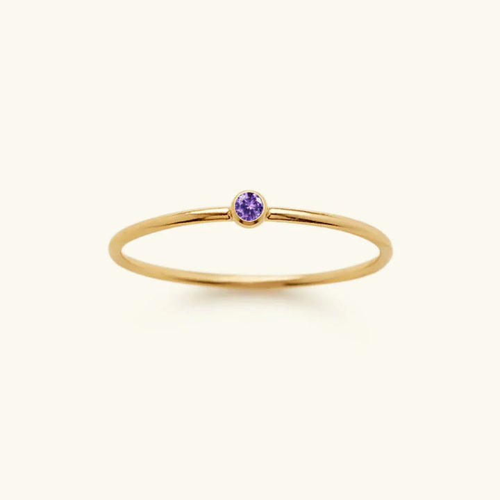 Gold-Plated Crystal Stackable Ring for Women