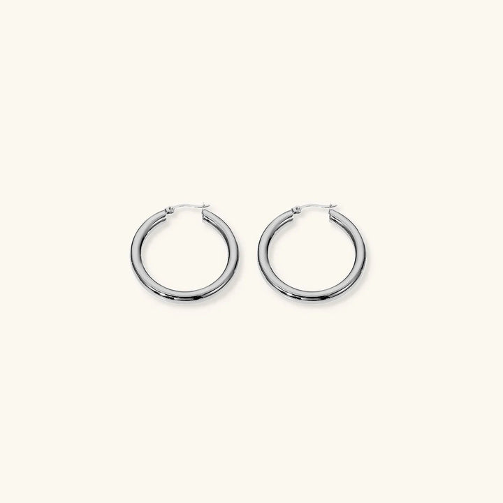 Gold-Plated Wide Hoop Earrings