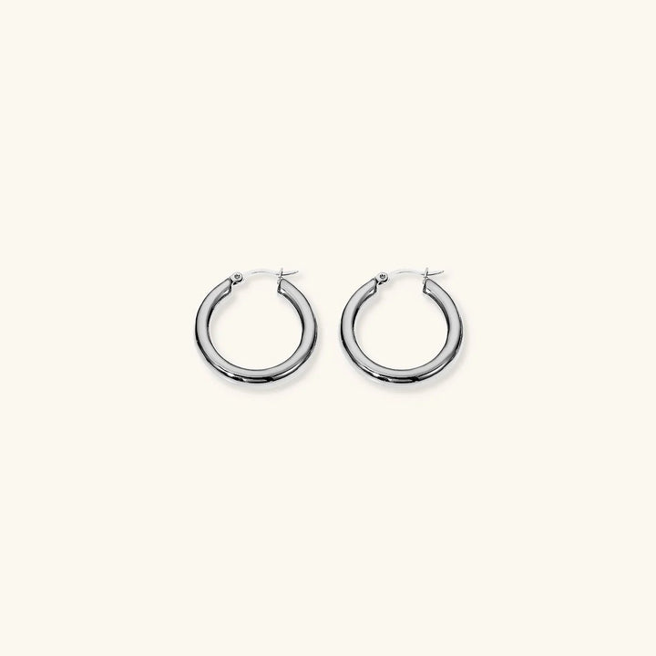 Gold-Plated Wide Hoop Earrings