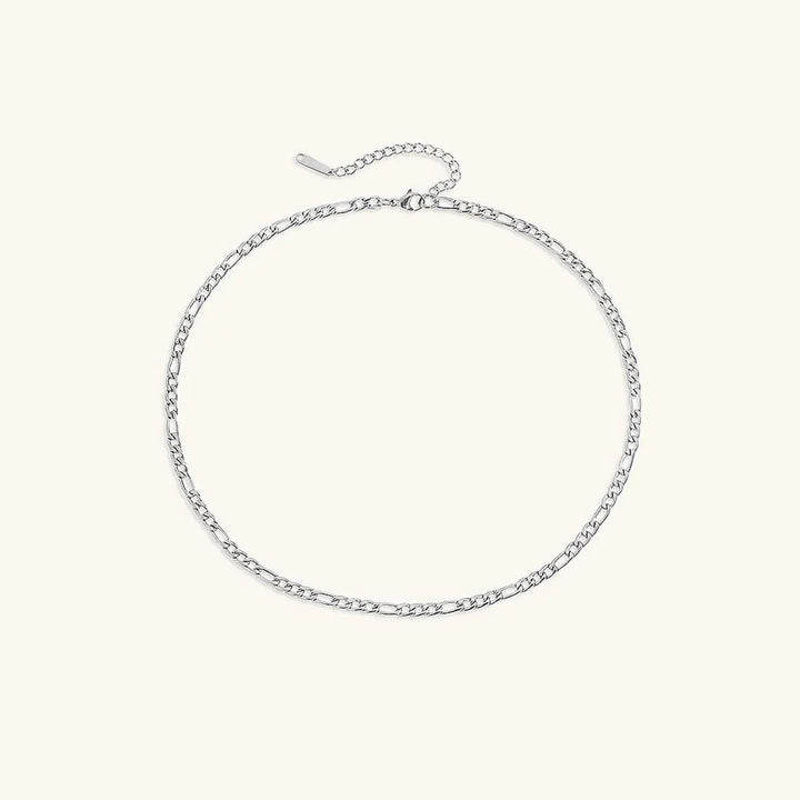 Gold-Plated Alternating Link Chain Necklace
